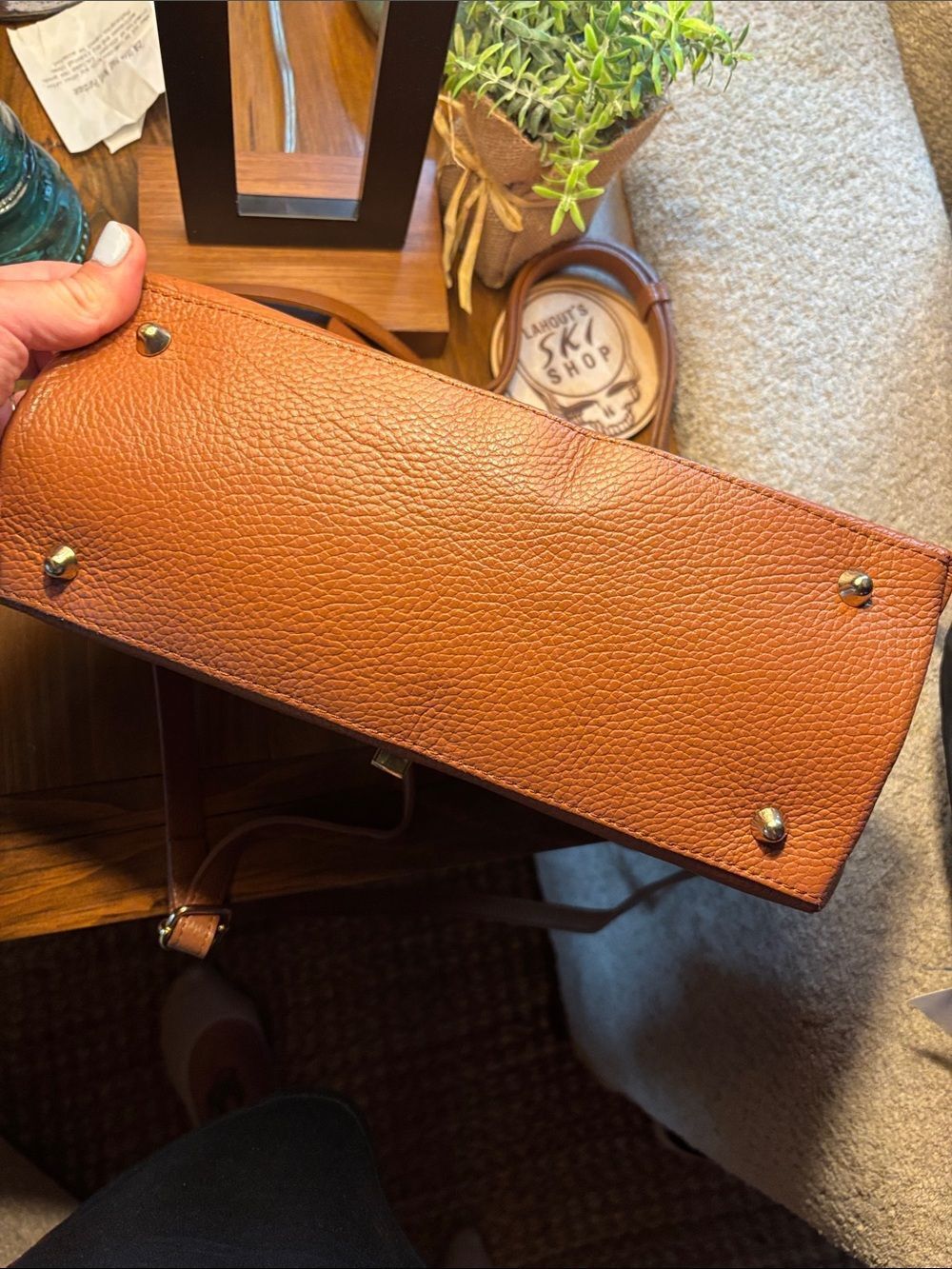 Cheval 100% Genuine Pebbled Leather Crossbody Bag in Brown - Picture 16 of 16